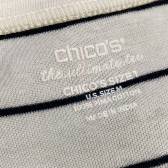 Chico’s ultimate long sleeve tunic with pockets, T-shirt sz 1(M)100% Pima cotton - Picture 5 of 9